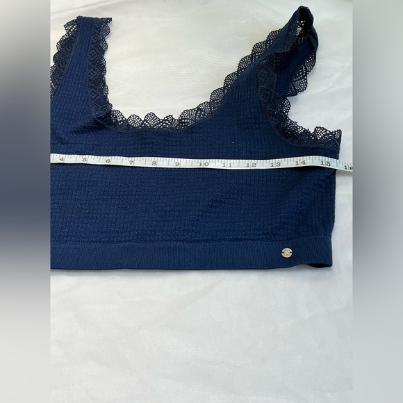 Lucky Brand Thermal Navy Blue Lace Trim Bralette Size 2X - Picture 6 of 8